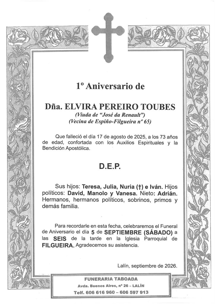 DÑA. ELVIRA PEREIRO TOUBES