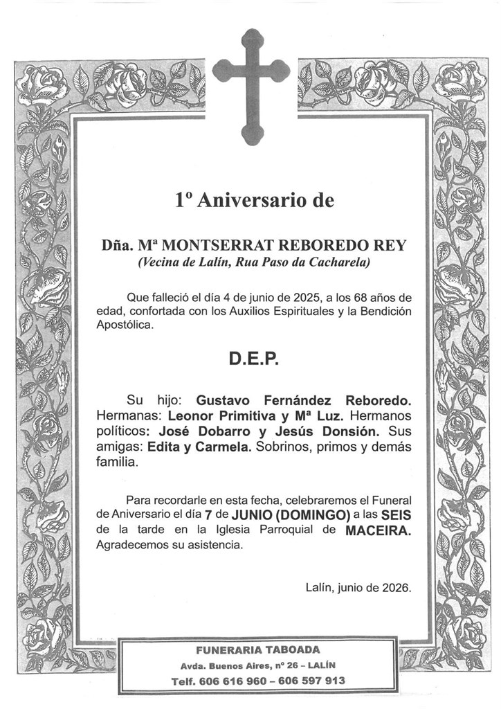 DÑA. MARÍA MONTSERRAT REBOREDO REY