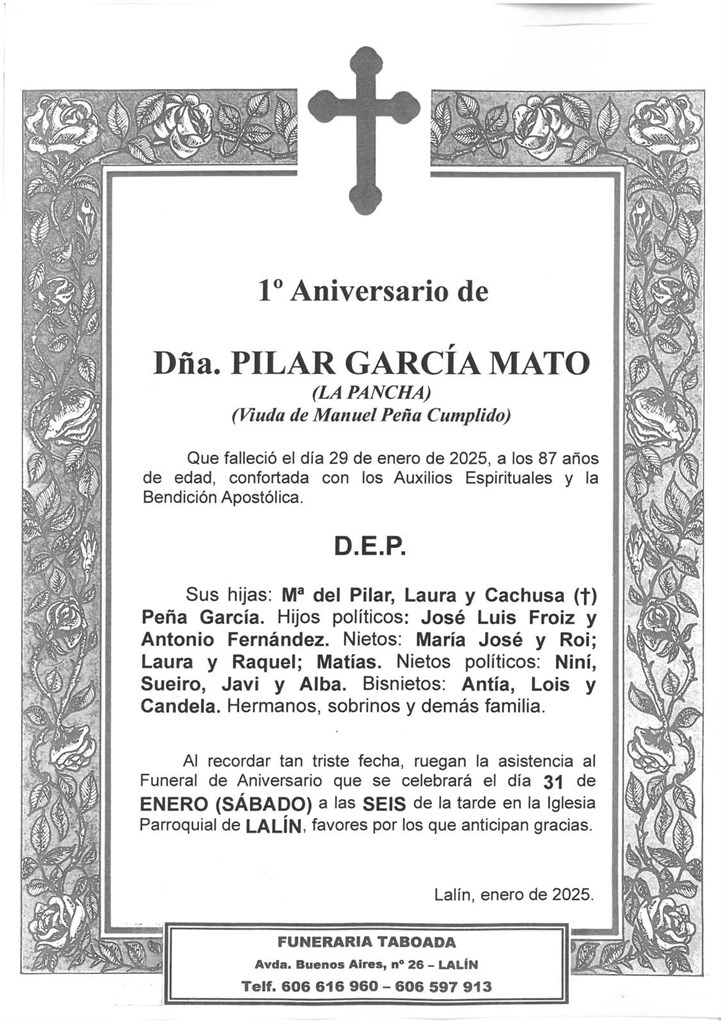 DÑA. PILAR GARCÍA MATO