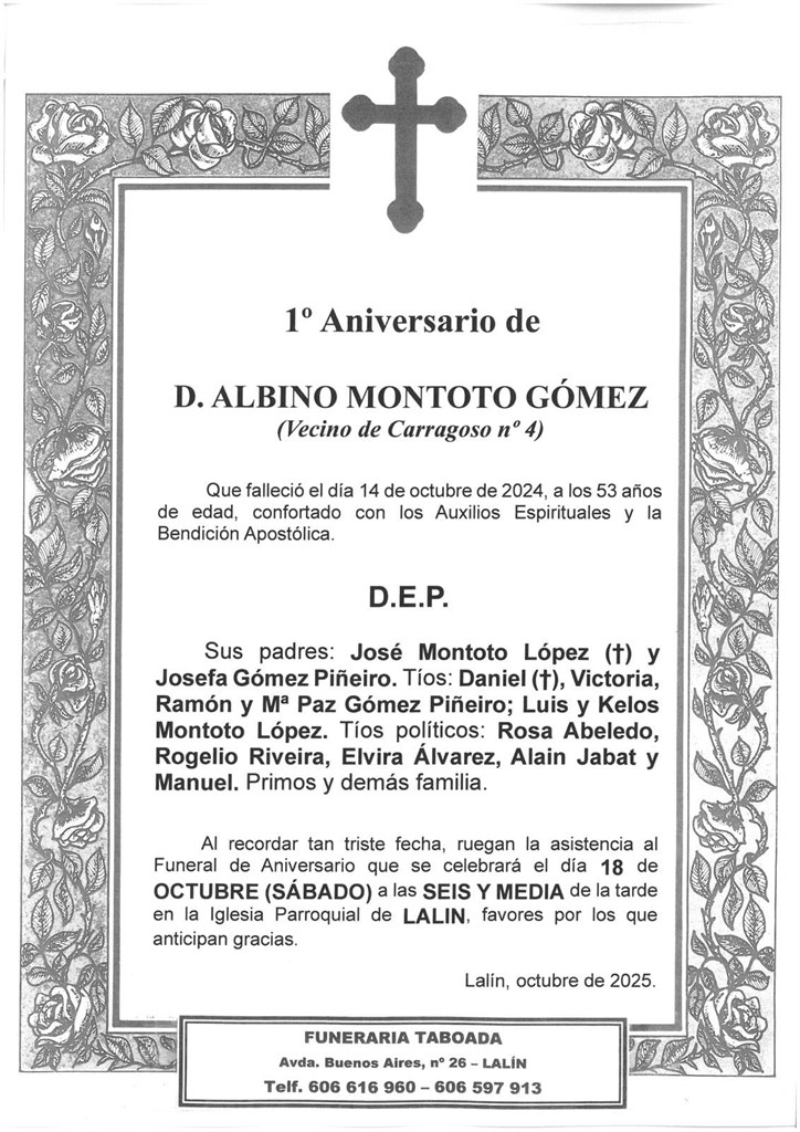 D. ALBINO MONTOTO GÓMEZ