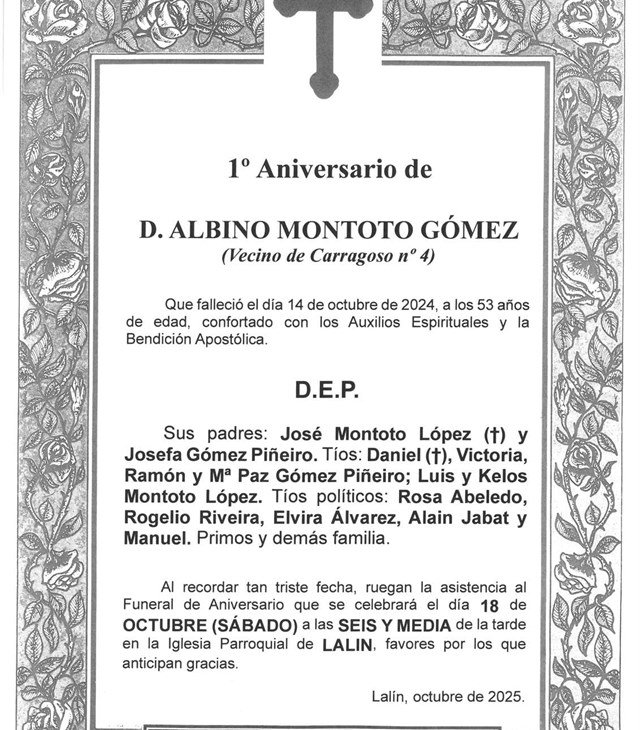 D. ALBINO MONTOTO GÓMEZ