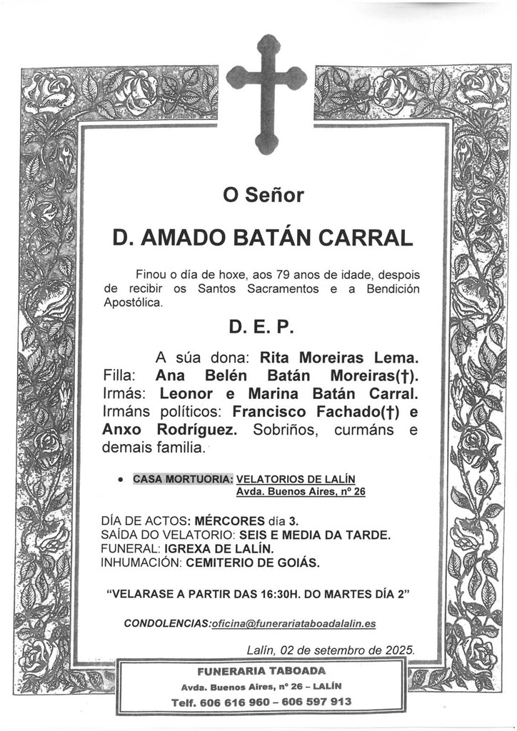 Foto principal D. Amado Batán Carral