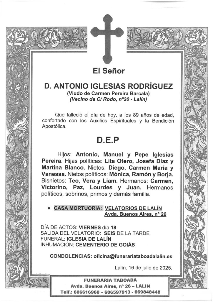 Foto principal D. ANTONIO IGLESIAS RODRIGUEZ