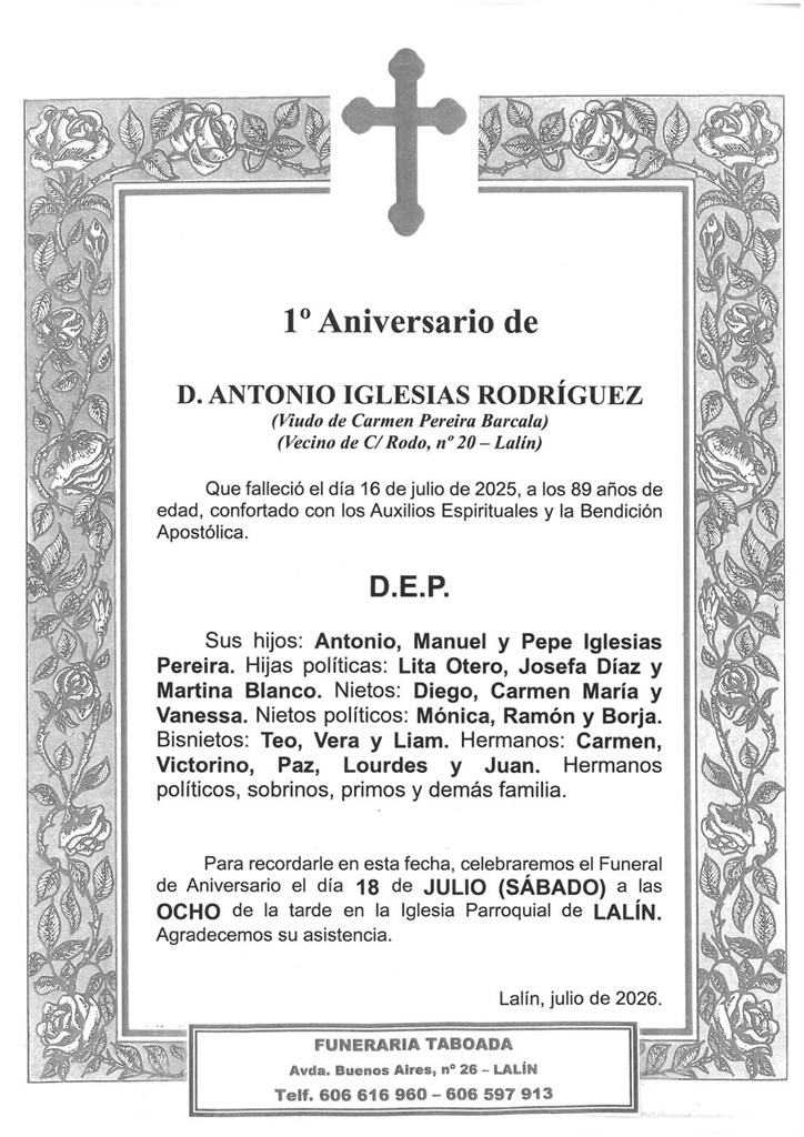 D. ANTONIO IGLESIAS RODRÍGUEZ