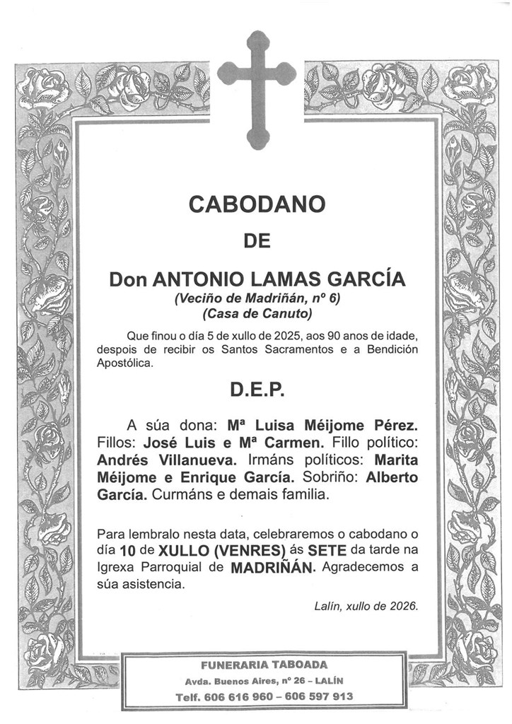 D. ANTONIO LAMAS GARCÍA