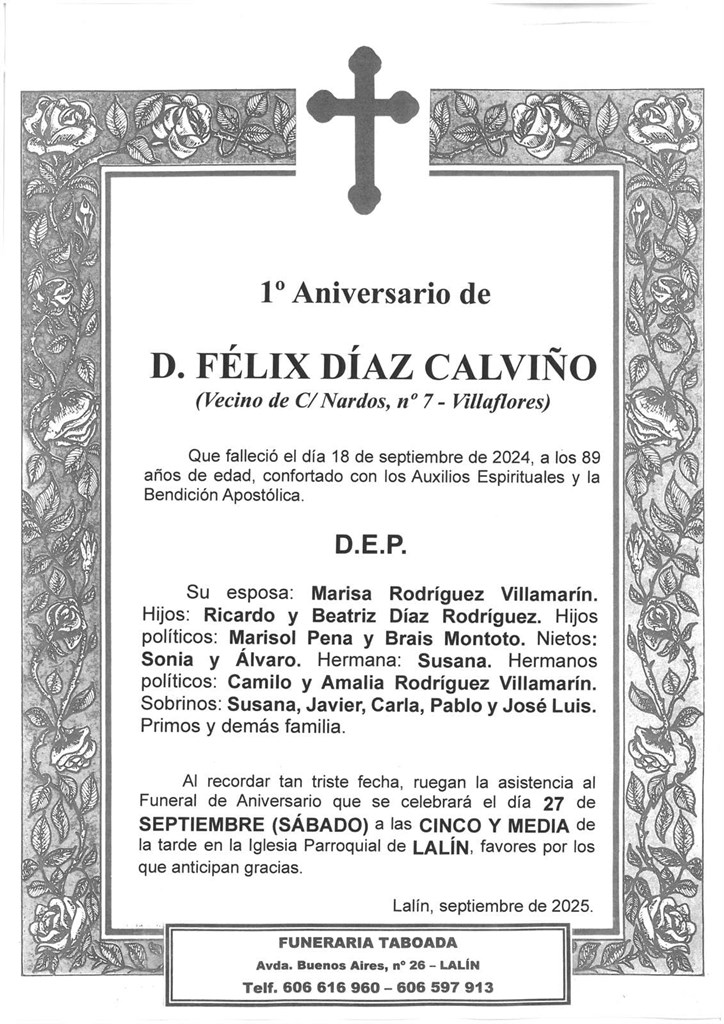 D. FÉLIX DÍAZ CALVIÑO