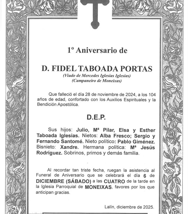 D. FIDEL TABOADA PORTAS