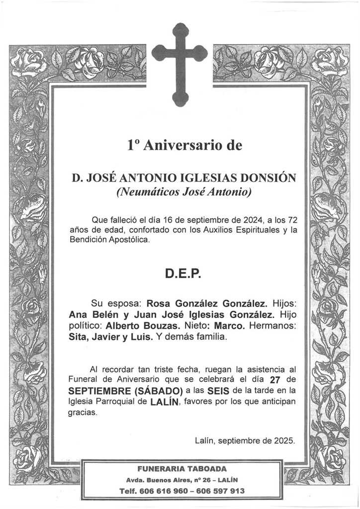 D. JOSÉ ANTONIO IGLESIAS DONSIÓN