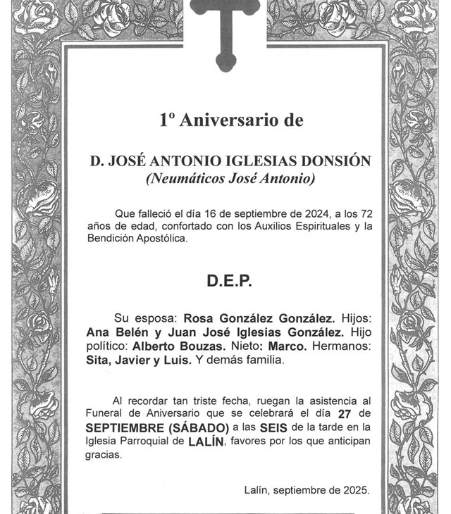 D. JOSÉ ANTONIO IGLESIAS DONSIÓN