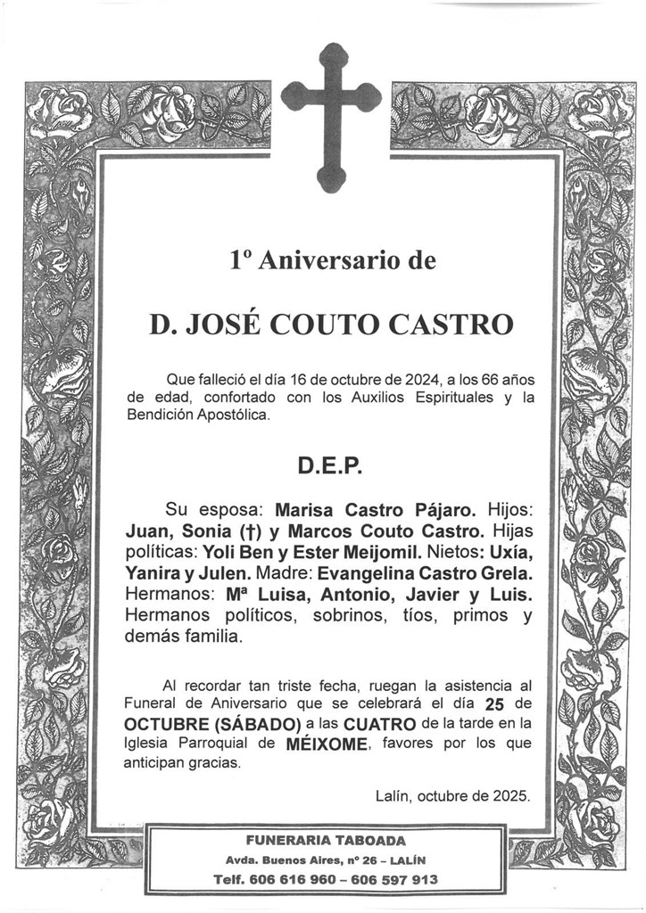 D. JOSÉ COUTO CASTRO