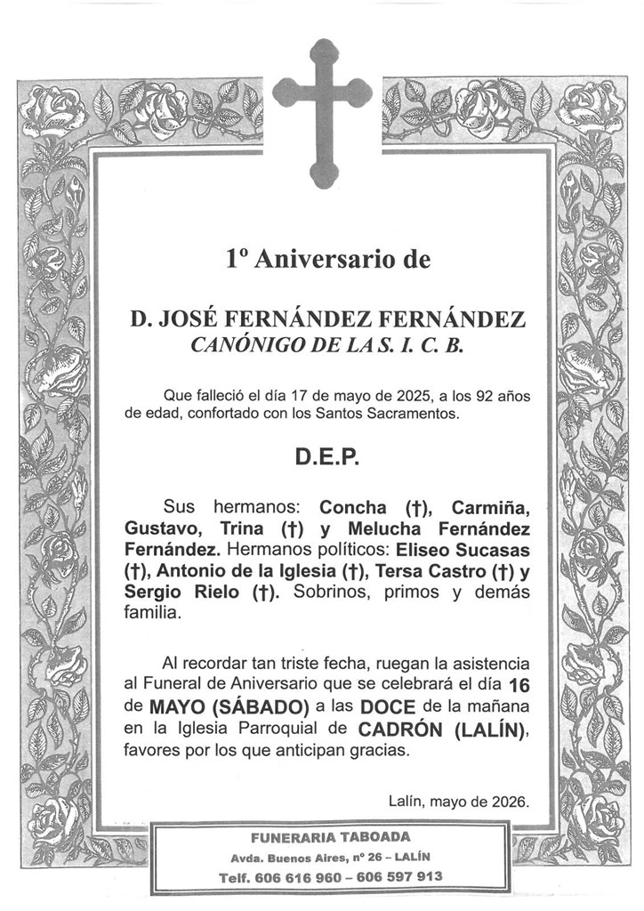 D. JOSÉ FERNÁNDEZ FERNÁNDEZ