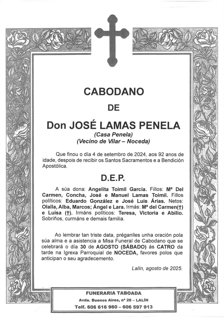 D. JOSÉ LAMAS PENELA