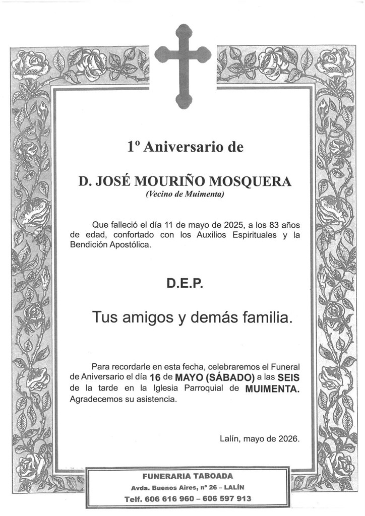 D. JOSÉ MOURIÑO MOSQUERA