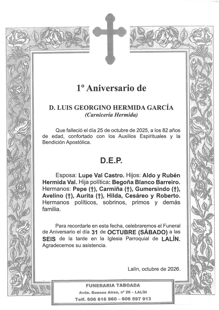 D. LUIS GEORGINO HERMIDA GARCÍA