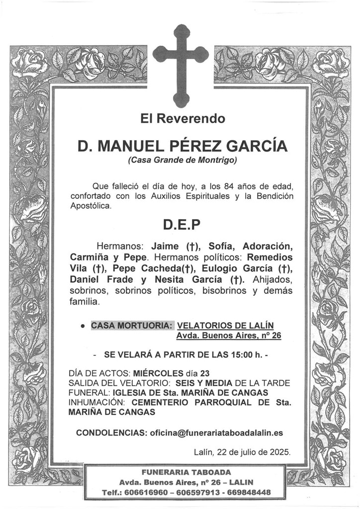 Foto principal D. MANUEL PÉREZ GARCÍA