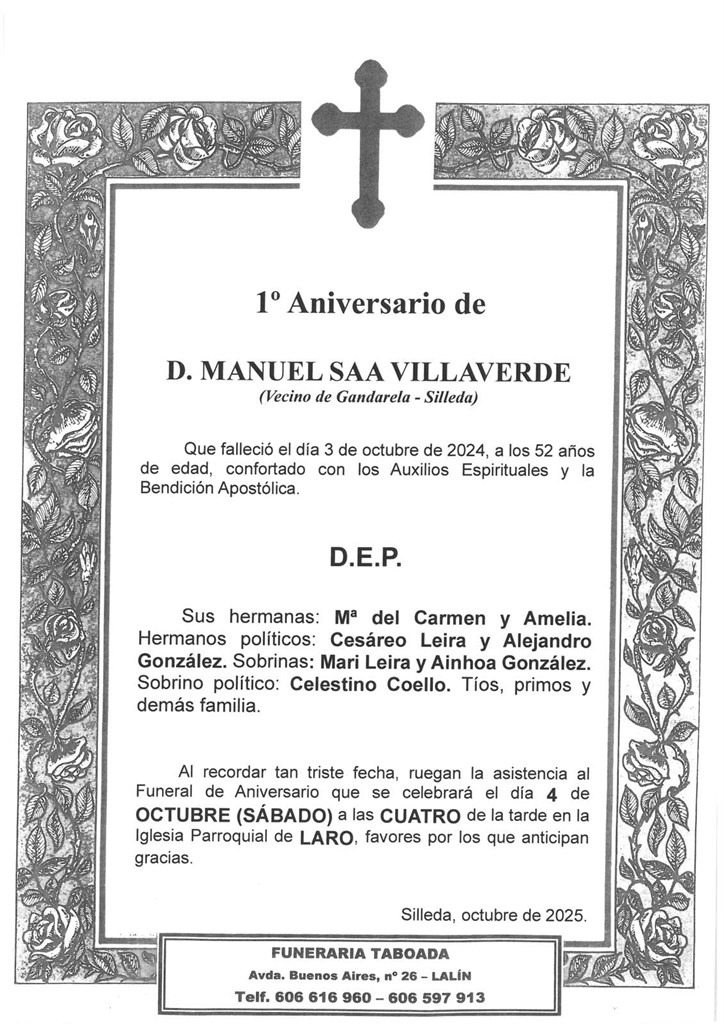 D. MANUEL SAA VILLAVERDE