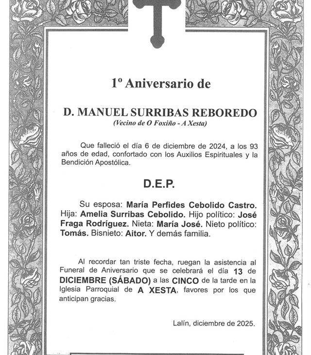 D. MANUEL SURRIBAS REBOREDO