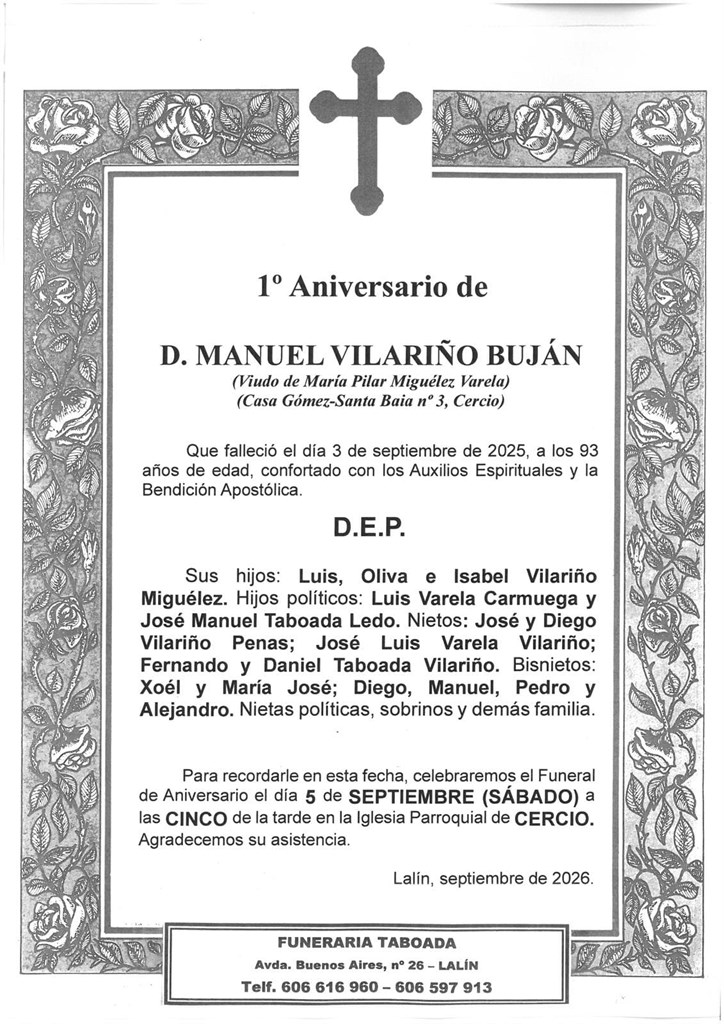 D. MANUEL VILARIÑO BUJÁN