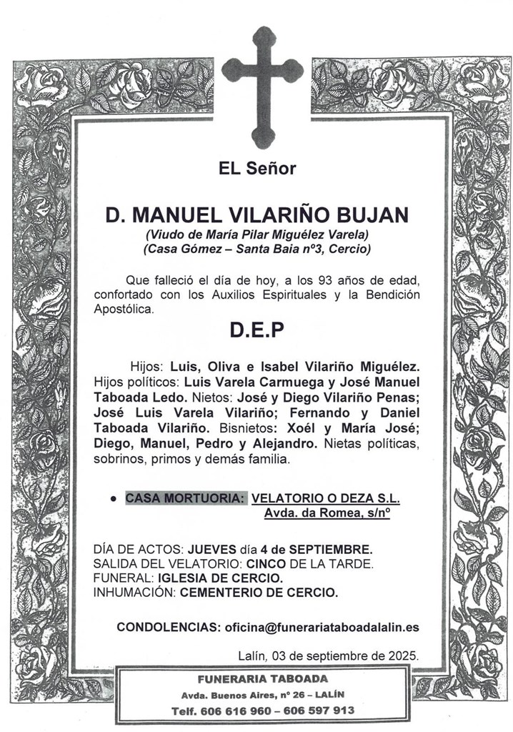 Foto principal D. MANUEL VILARIÑO BUJAN 