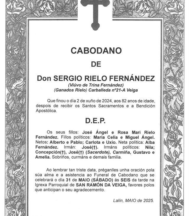 D. SERGIO RIELO FERNÁNDEZ