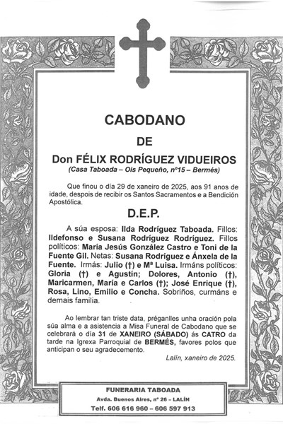 DON FÉLIX RODRÍGUEZ VIDUEIROS