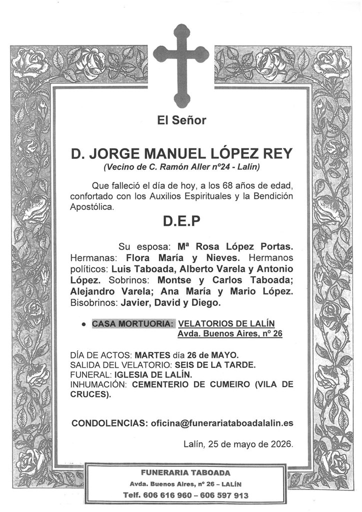 Foto principal DON JORGE MANUEL LÓPEZ REY