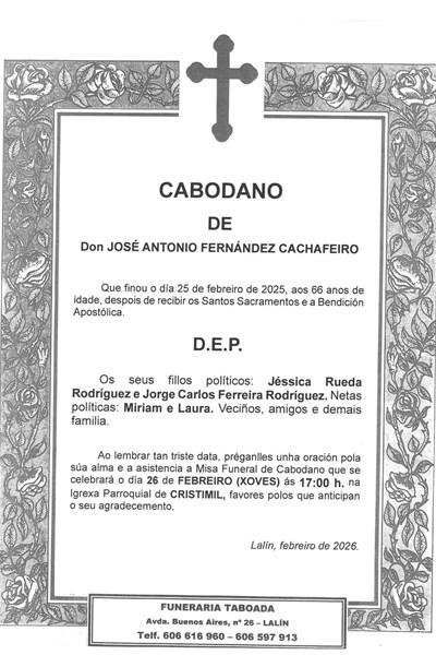 DON JOSÉ ANTONIO FERNÁNDEZ CACHAFEIRO