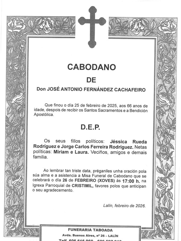 DON JOSÉ ANTONIO FERNÁNDEZ CACHAFEIRO