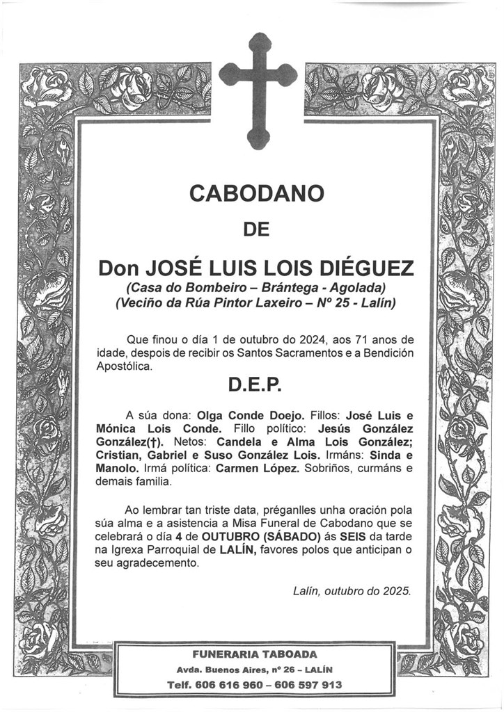 DON JOSÉ LUIS LOIS DIÉGUEZ