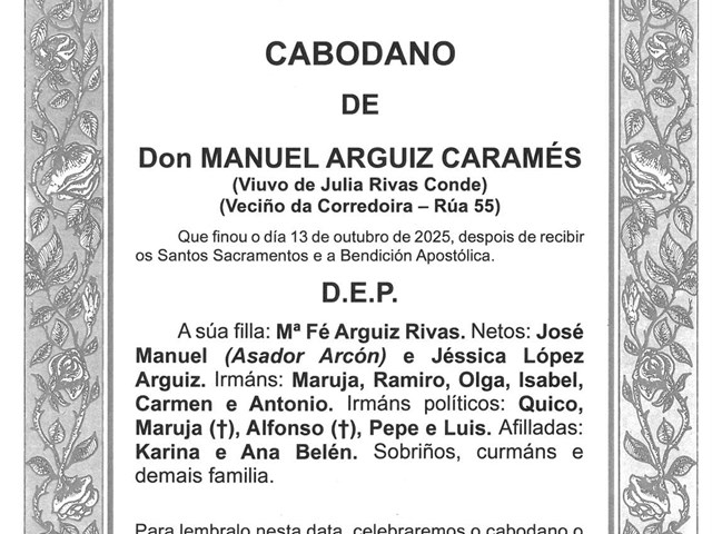 Don MANUEL ARGUIZ CARAMÉS