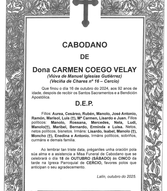 DONA CARMEN COEGO VELAY