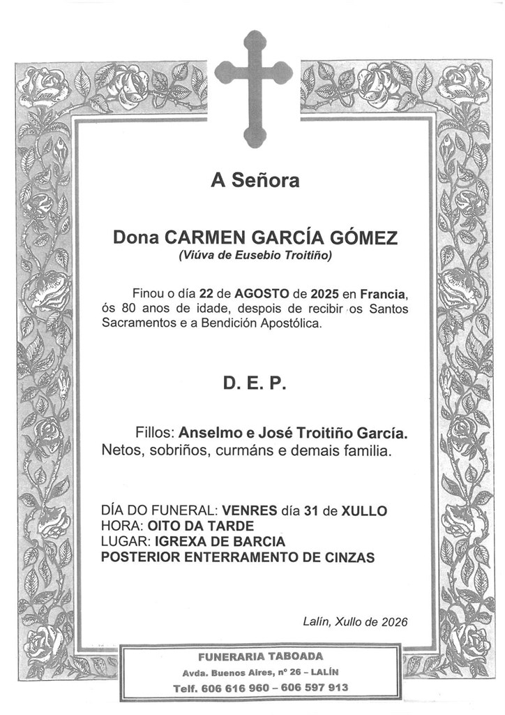 Dona CARMEN GARCÍA GÓMEZ