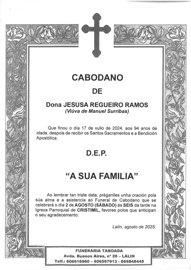 DONA JESUSA REGUEIRO RAMOS