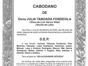 DONA JULIA TABOADA FONDEVILA