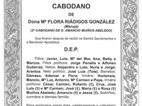 DONA Mª FLORA RIÁDIGOS GONZÁLEZ
