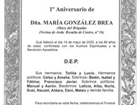Dña. MARÍA GONZÁLEZ BREA