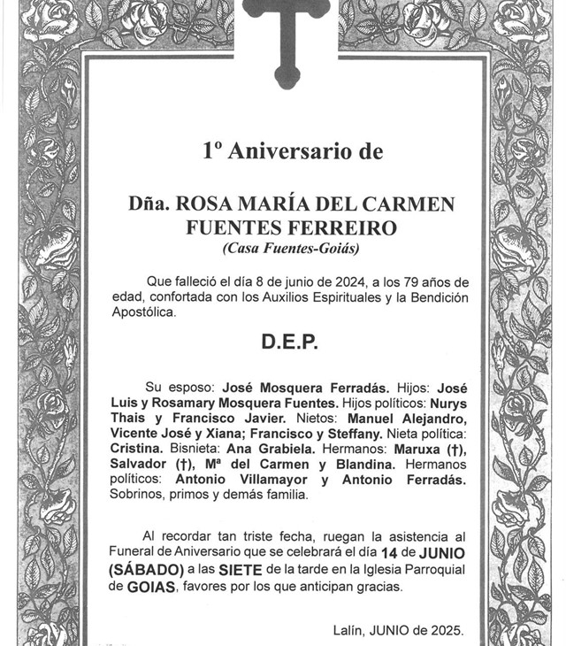 DÑA. ROSA MARÍA DEL CARMEN FUENTES FERREIRO