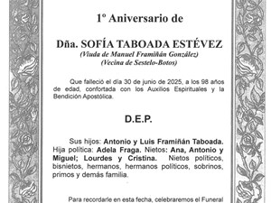DÑA. SOFÍA TABOADA ESTEVEZ