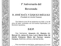 EL REVERENDO D. JOSÉ RAÚL VÁZQUEZ DIÉGUEZ
