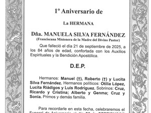  LA HERMANA Dña. MANUELA SILVA FERNÁNDEZ 